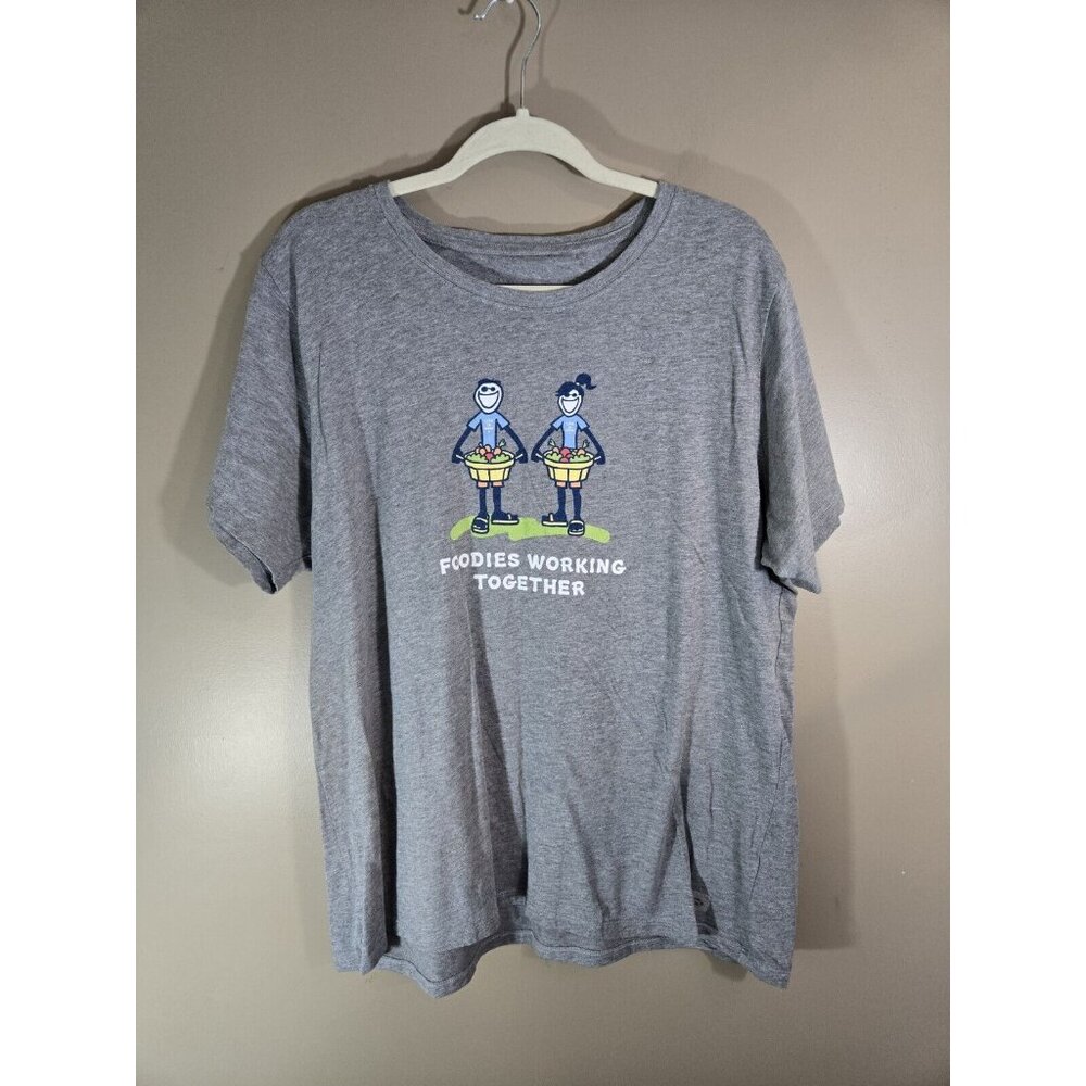 Women's Life is Good Vintage Foodies Working Together Short Sleeve T-Shirt XXL